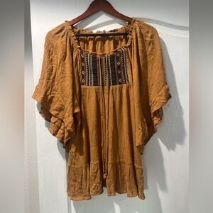 Easel Los Angeles Embroidered Bohemian Blouse oversized size S